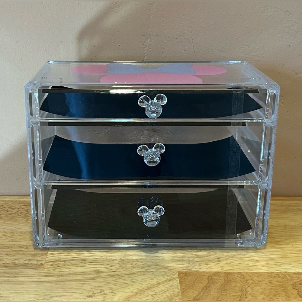 Minnie Mouse 3 Tiered Jewelry & Accessory Box Made By Disney